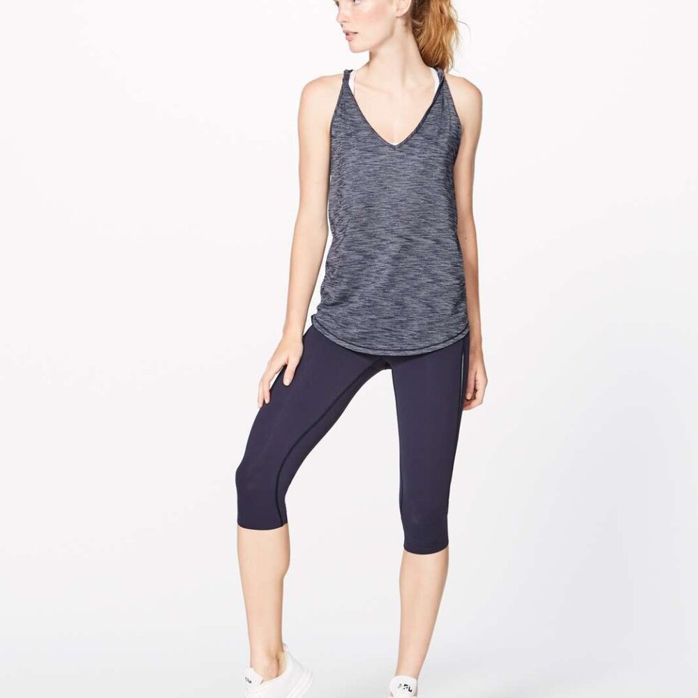 Lululemon Do the Twist Tank in Heathered Navy